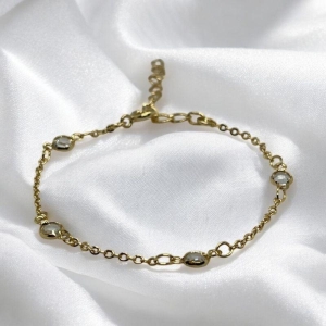 Pulseira Tiffany 4mm Cristal