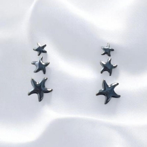 Trio Brincos Estrela Aço Inox