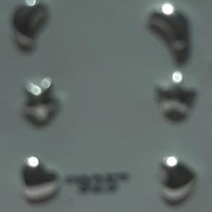 Trio Coração, Estrela e Lua Prata  925