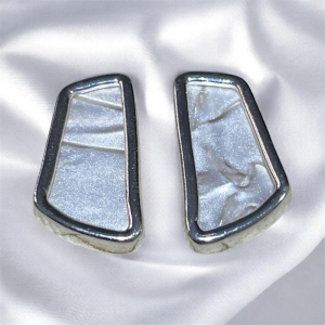 Brinco Geometrico Acrilico Marmorizado