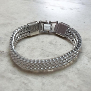 Pulseira Masculina 3 Fileiras Elos Engatados