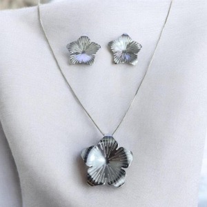 Conjunto Organico de Flor c/ Detalhes a Laser