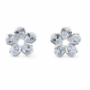 Brinco Flor de Pedras Cristais