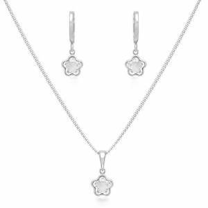 Conjunto Trevo Brilhante Cristal