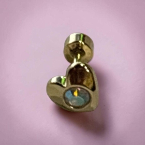 Piercing Coração + Ponto de Luz Fruta Cor
