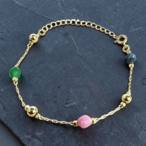 Pulseira Pedra Naturais Coloridas