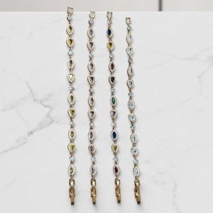 Pulseiras Diversas Pedras Coloridas Brilhantes