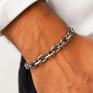 Pulseira Masculina Grossa Aço Inox