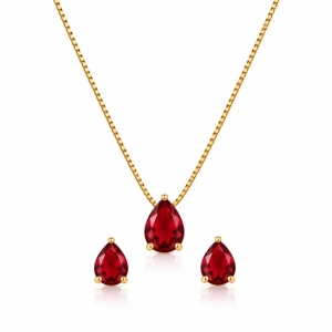 Conjunto Br/Cr Gota Vermelha