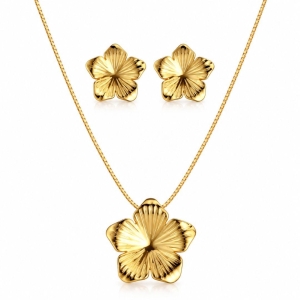 Conjunto Organico de Flor c/ Detalhes a Laser