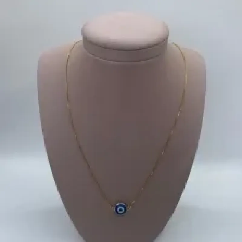Colar olho grego/ mao de maria 70 cm