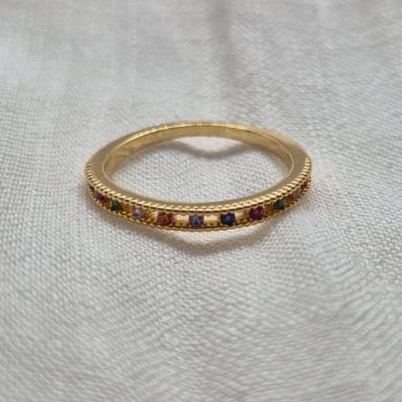 Anel Brilhantes Coloridos