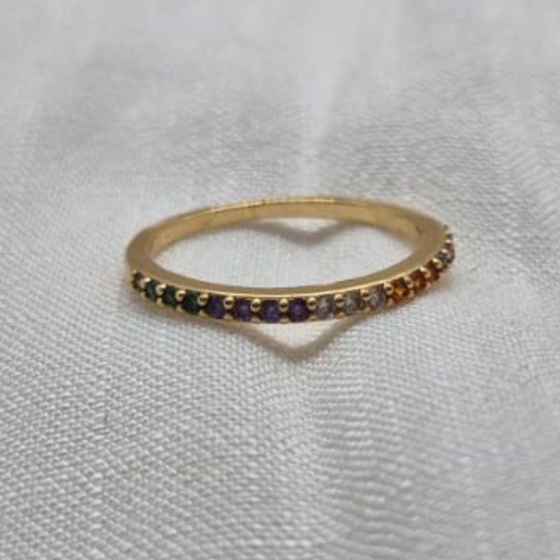 Anel Brilhantes Coloridos