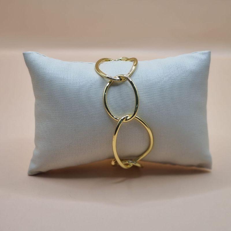 Bracelete Argolas Douradas