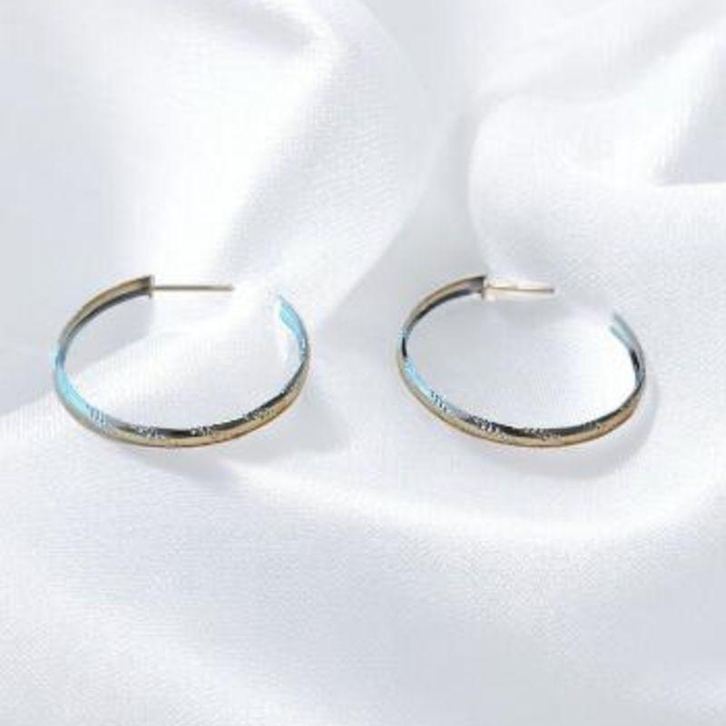 Brinco Argola Detalhado Aço Inox