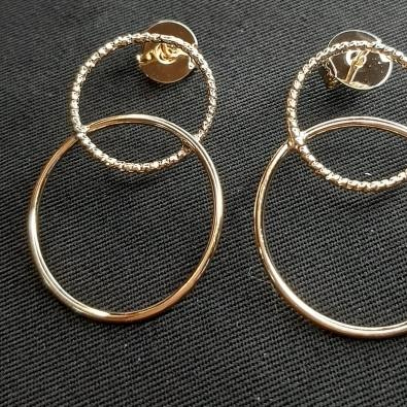 Brinco Argola Dupla Dourada