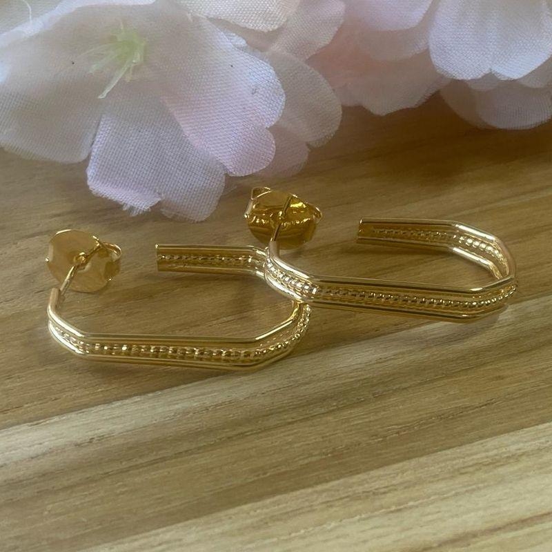 Brinco Argola Hexagonal