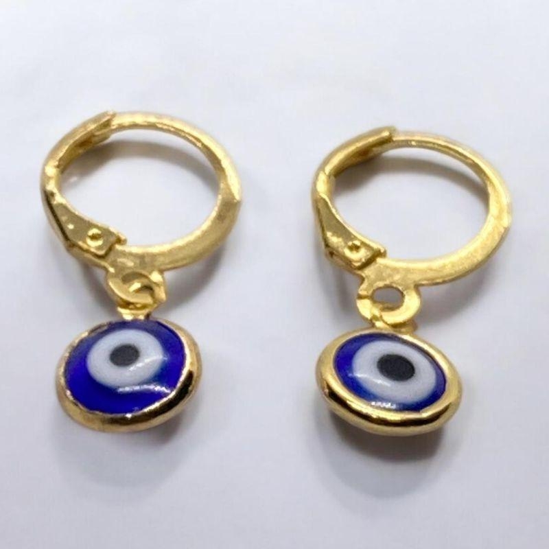 Brinco Argolinha Olho Grego