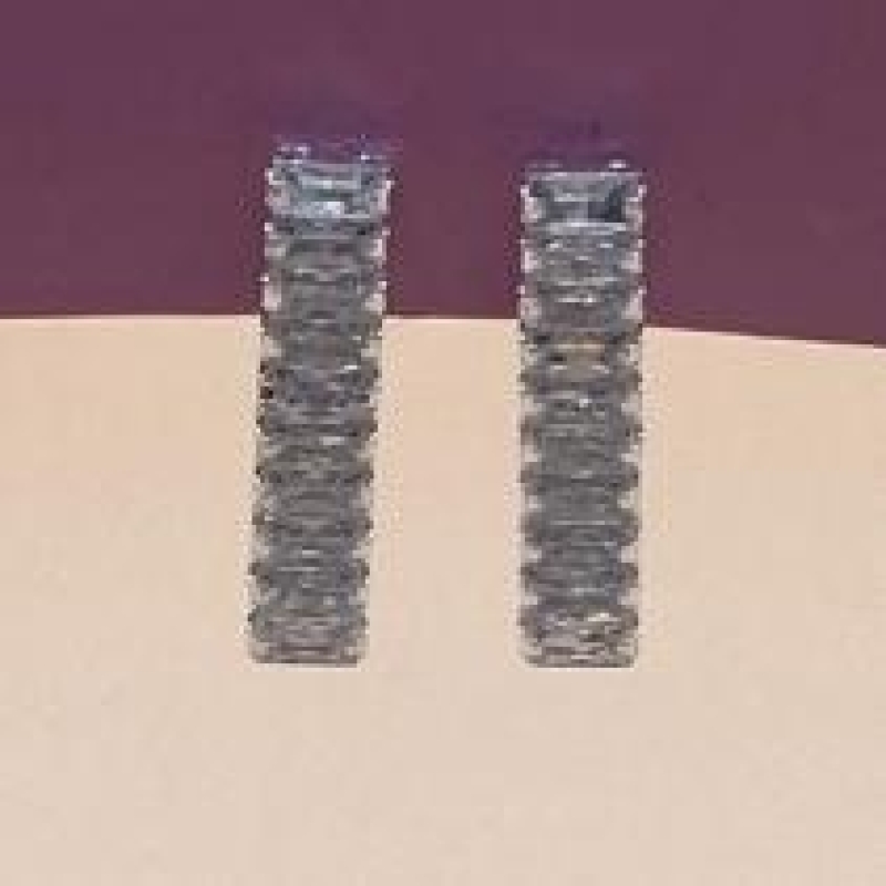 Brinco Baguetes Reto Brilhantes