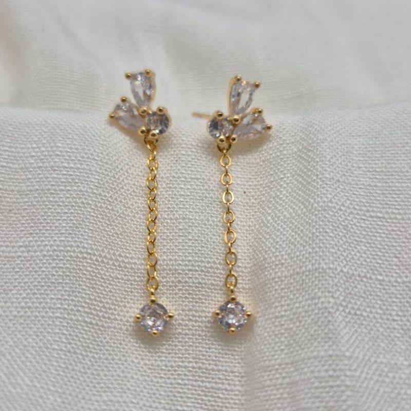 Brinco Brilhante Comprido