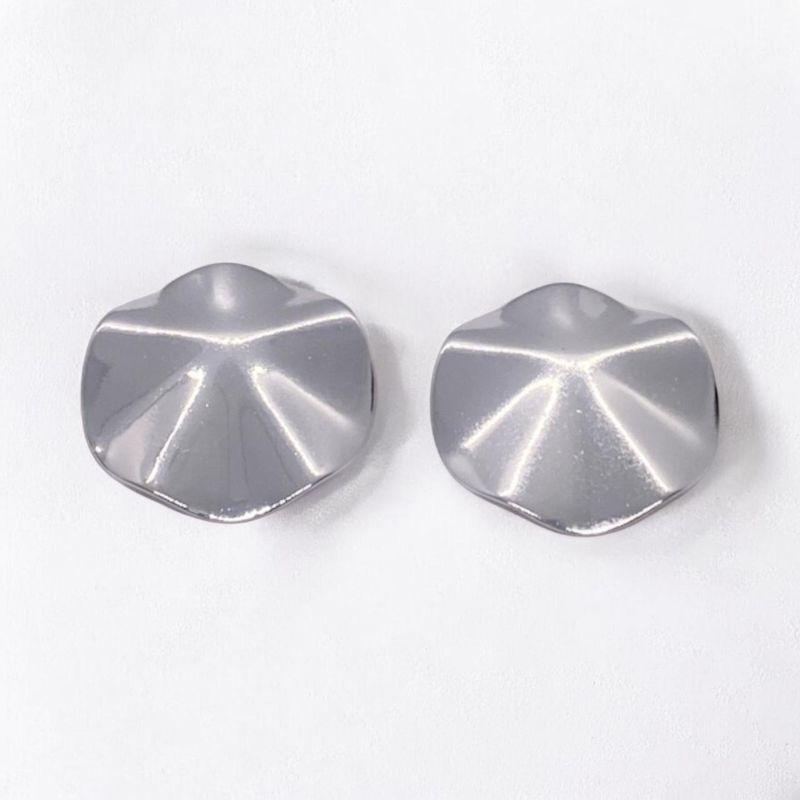 Brinco Chapa Ondulada Prata