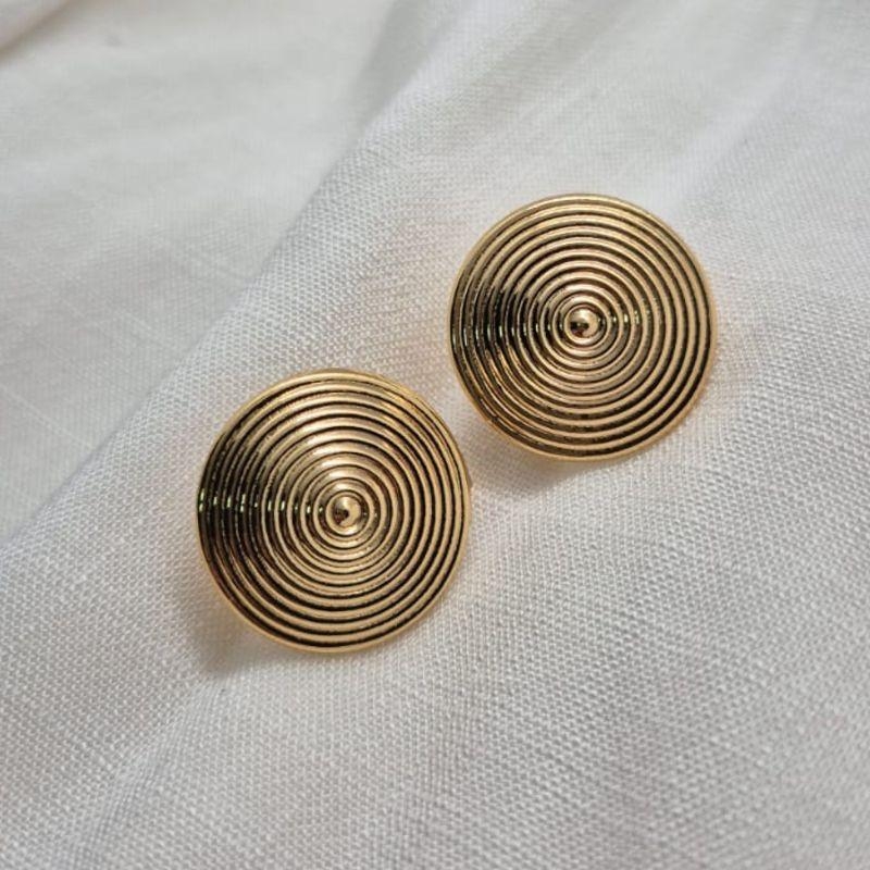 Brinco Fixo Lateral Redondo Pressão