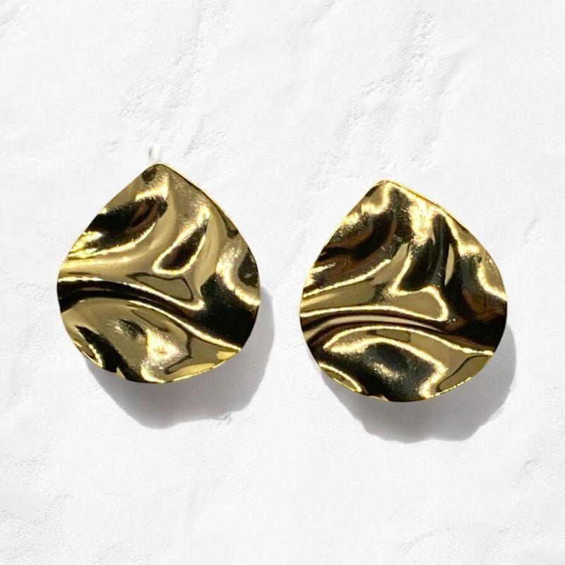 Brinco Gota Chapa Ondulada