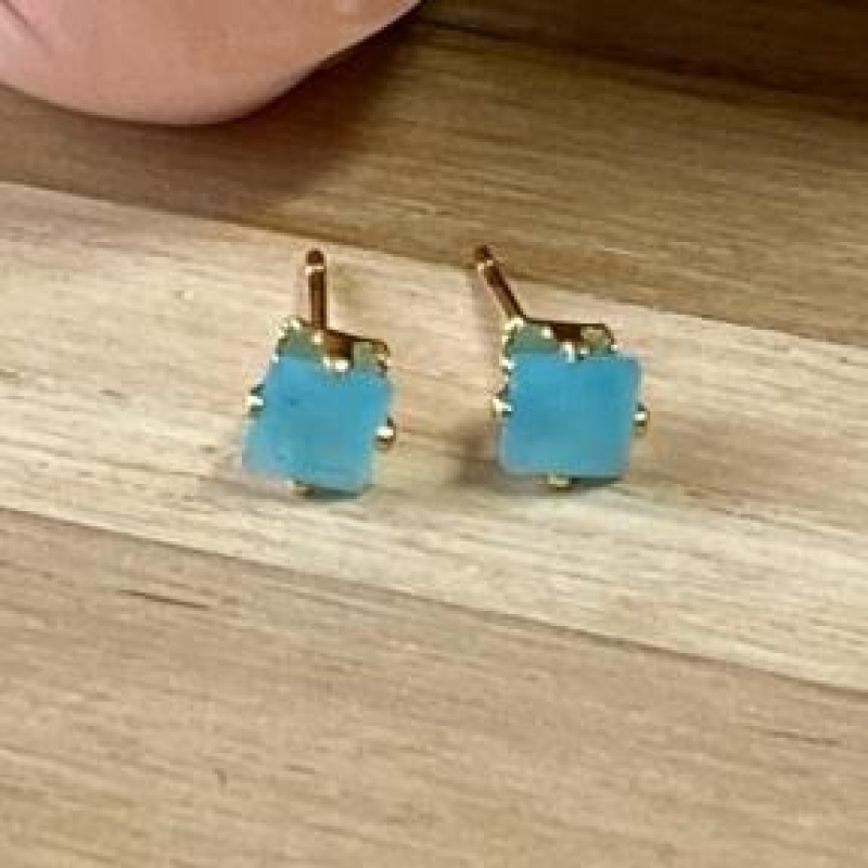 Brinco Pedrinha Azul