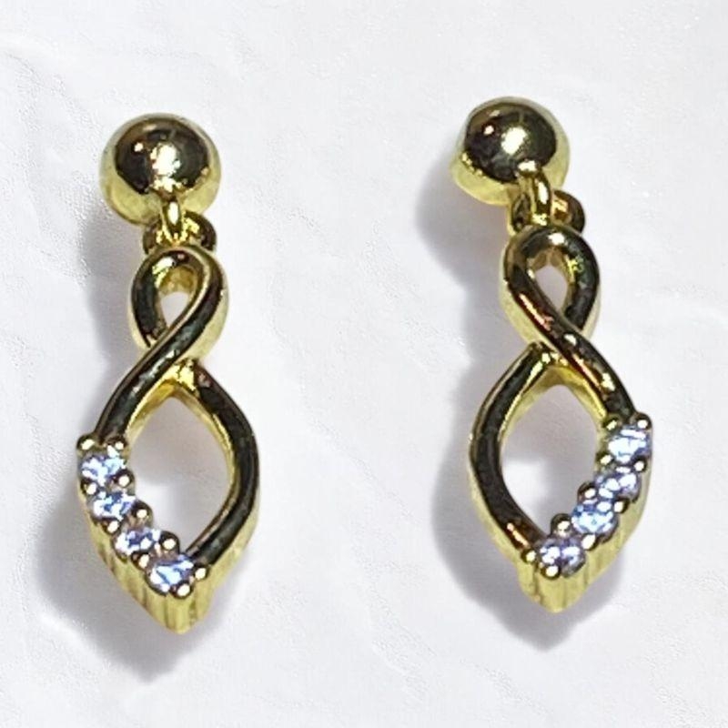 Brinco Pendente Infinito Trabalhado