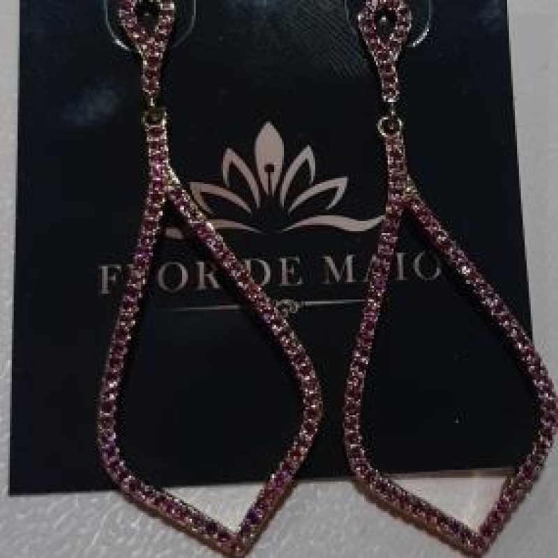 Brinco Zirconias Vermelhas