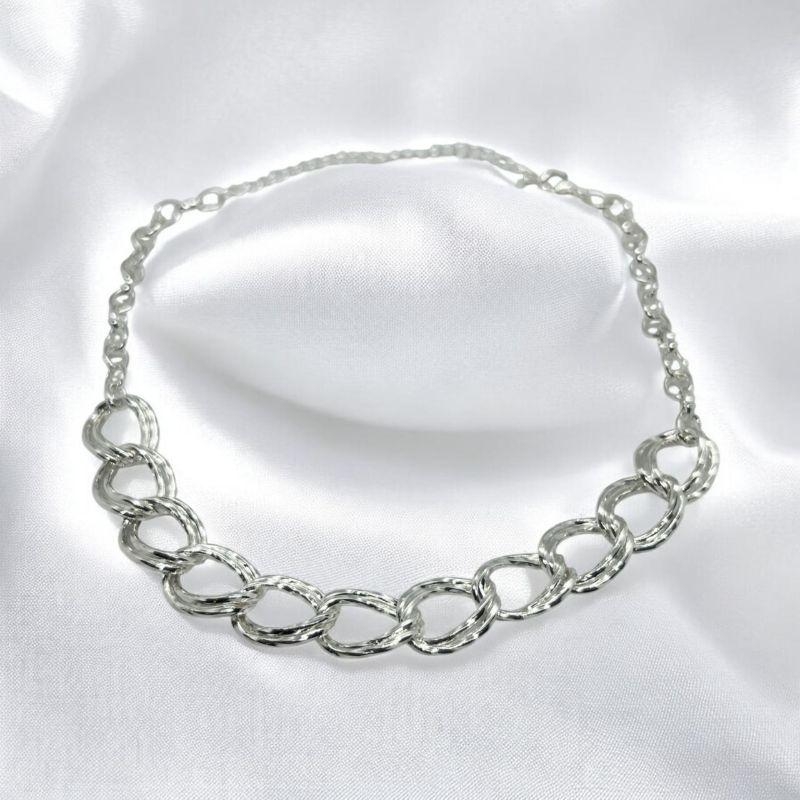 Chocker Elos Duplos Prata