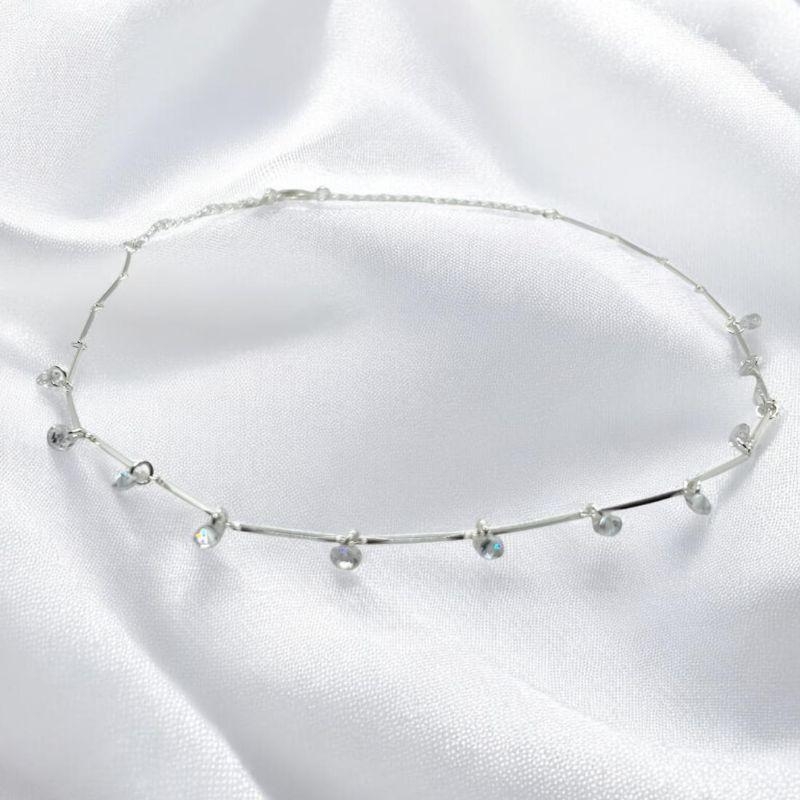 Chocker Pingentes Pedras Brilhantes