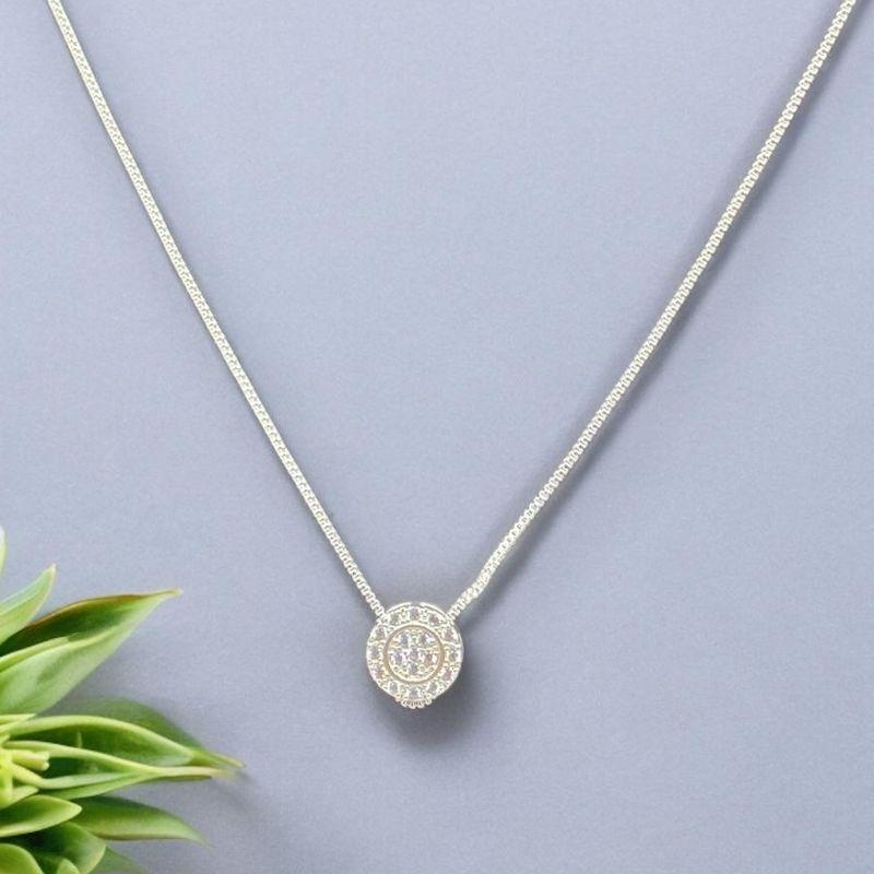 Choker Pingente Cravejado Prata