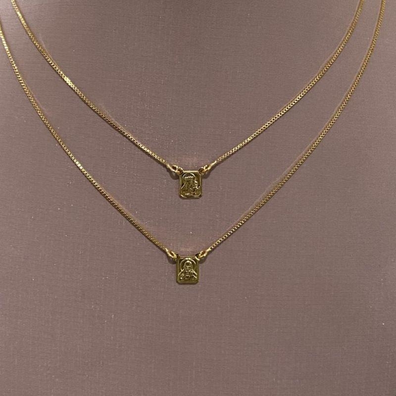 Colar Duplo 2 Medalhas