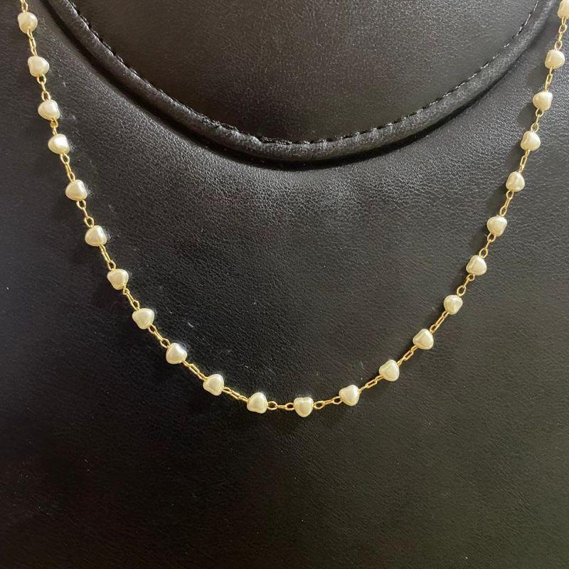 Colar Perola Coração