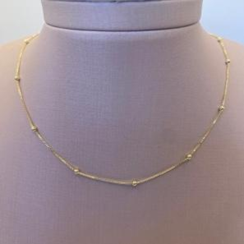 Corrente Bolinhas Douradas