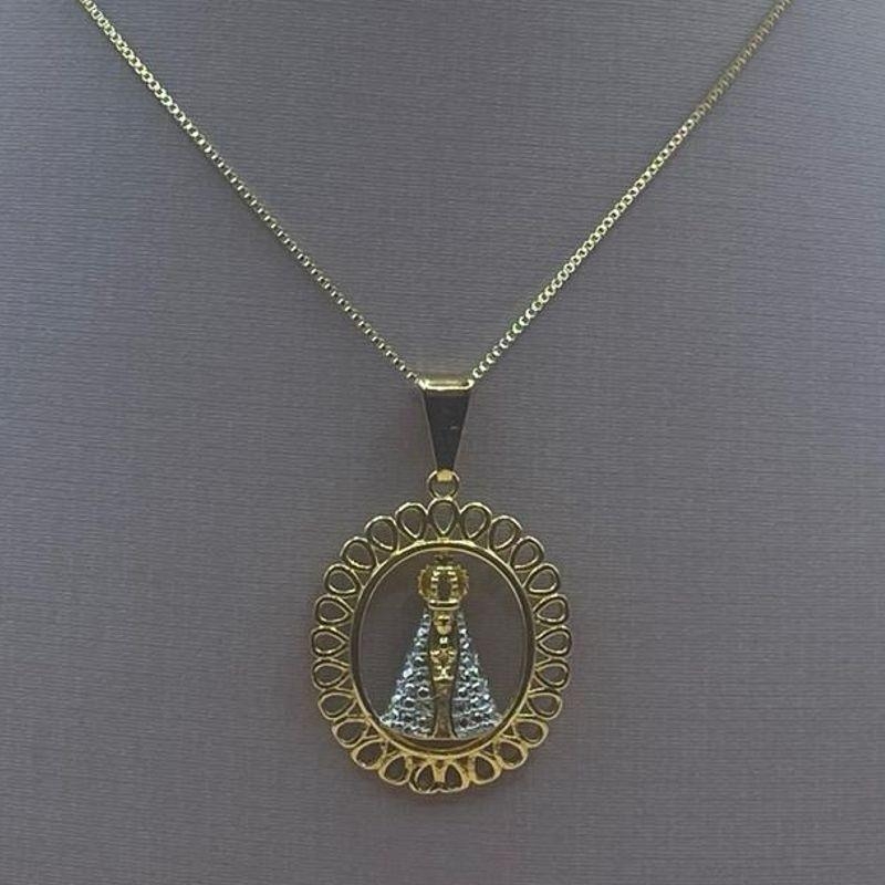 Corrente c/ Pingente Nossa Senhora Rodeada Fios