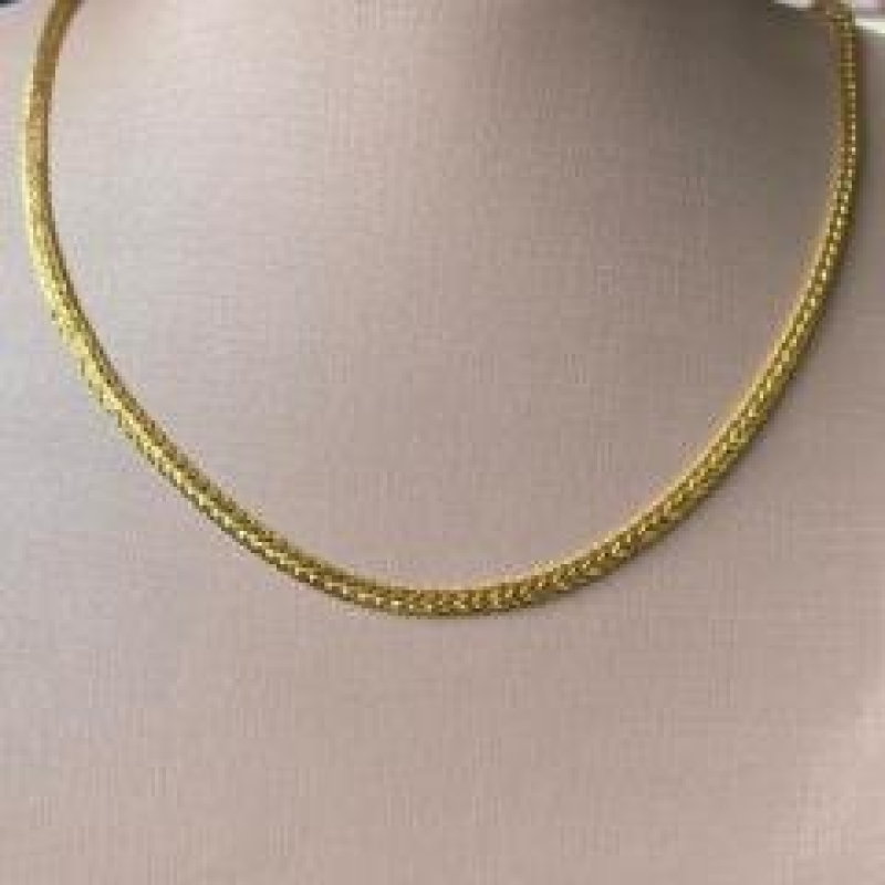 Corrente Dourada Trançada