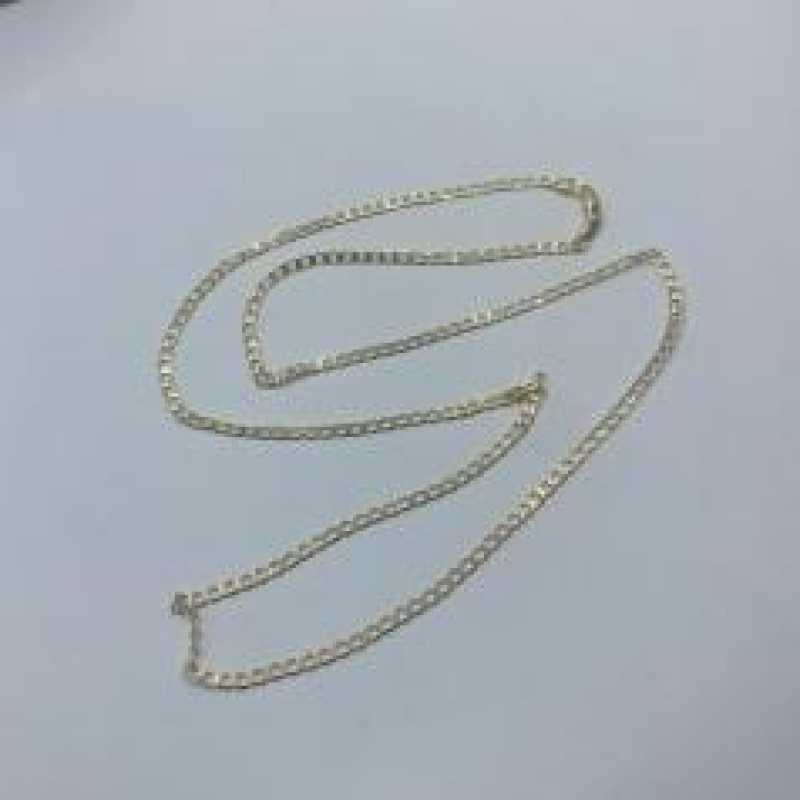 Corrente Grumet Laminada 3mm Fecho Italiano 70 cm