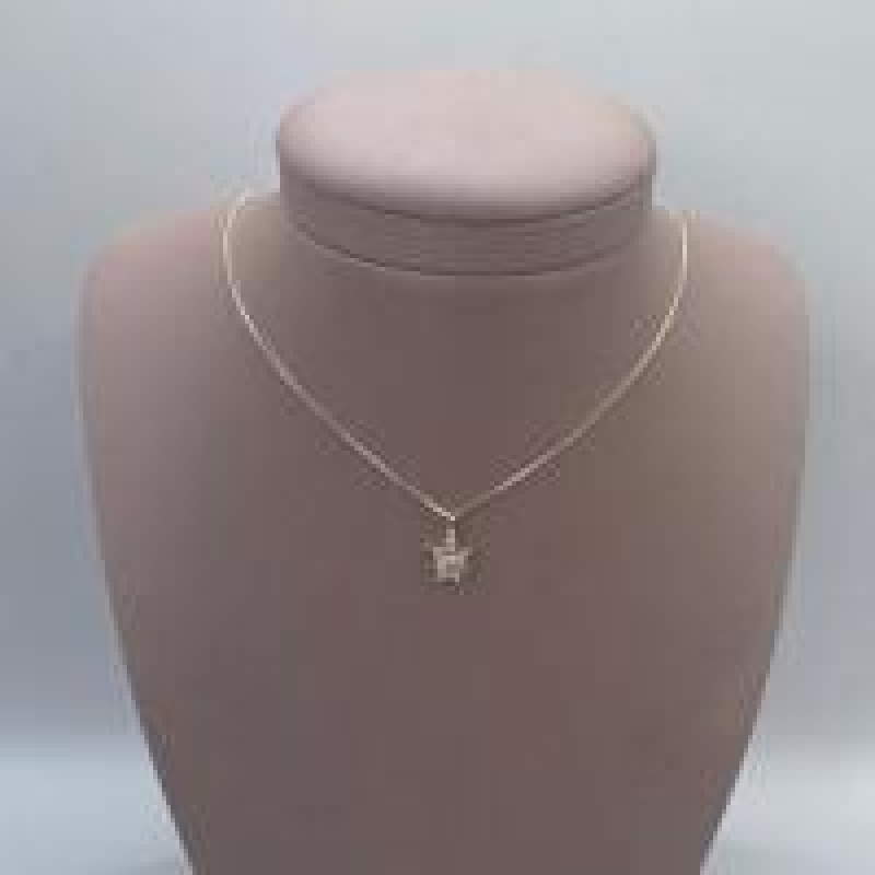 Corrente Pingente Borboleta Cravejada