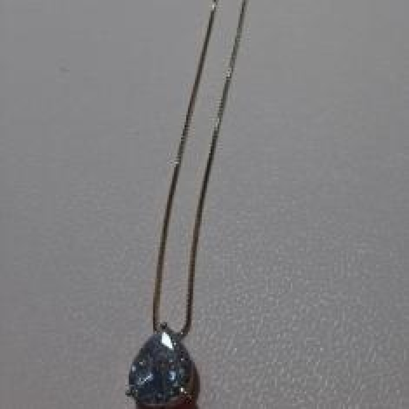 Corrente Pingente Gota Cristal