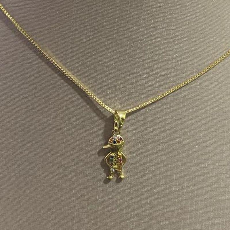 Corrente Pingente Menino Colorido