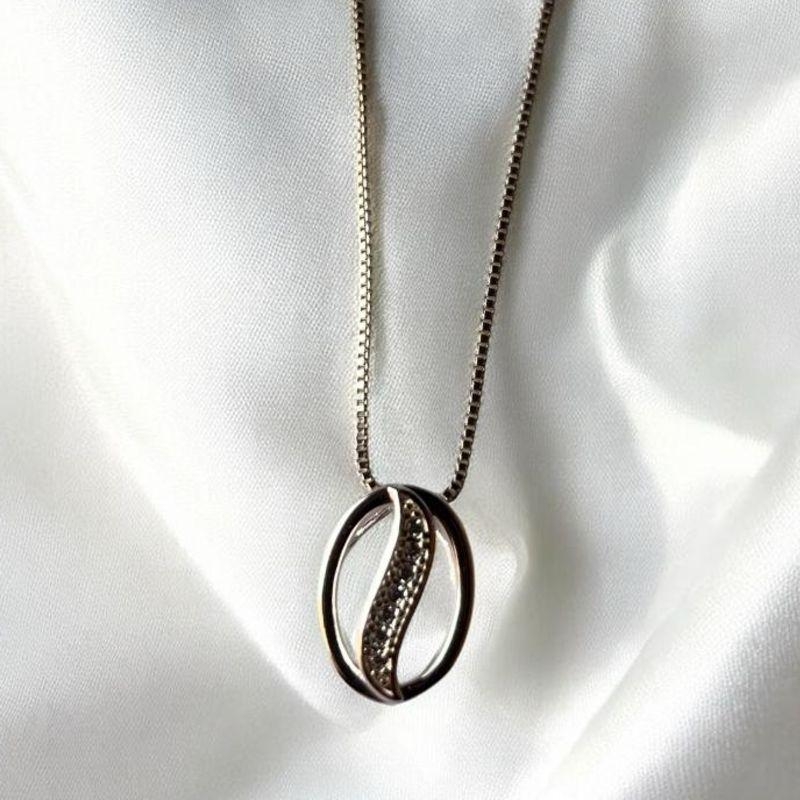 Corrente Veneziana c/ Pingente Oval Vazado