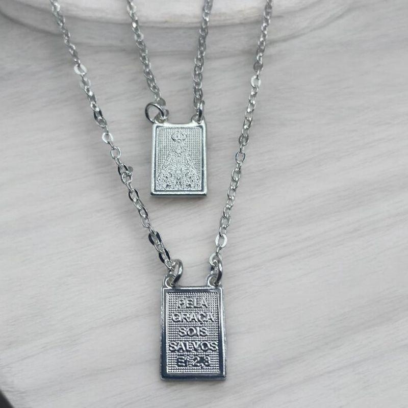 Escapulário Nossa Senhora Aparecida x Salmo Prata