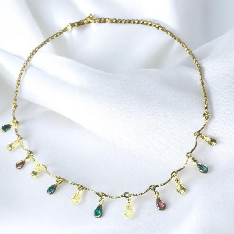 Gargantilha Com Gotas Coloridas