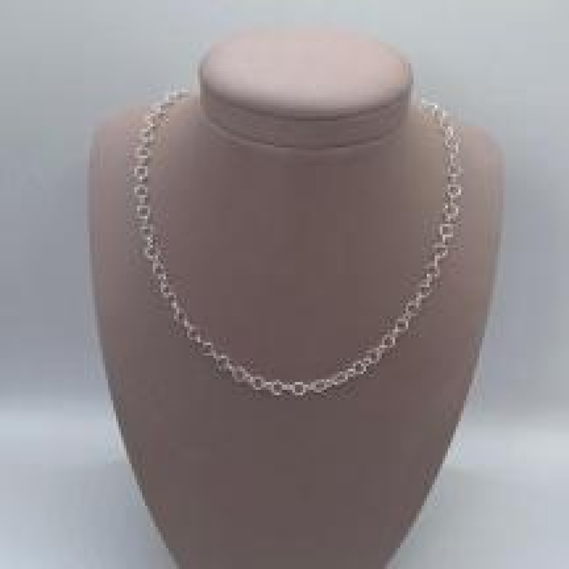 Gargantilha Elos Redondos Amassados