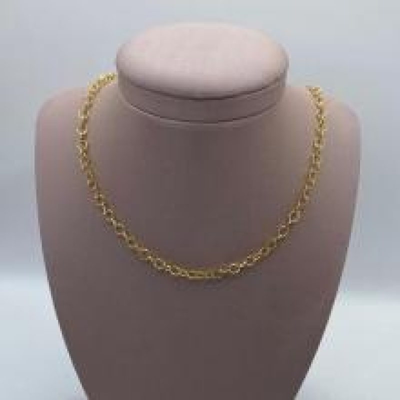 Gargantilha Elos Redondos Amassados