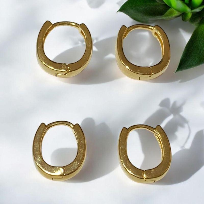 Par de Argolinhas Douradas