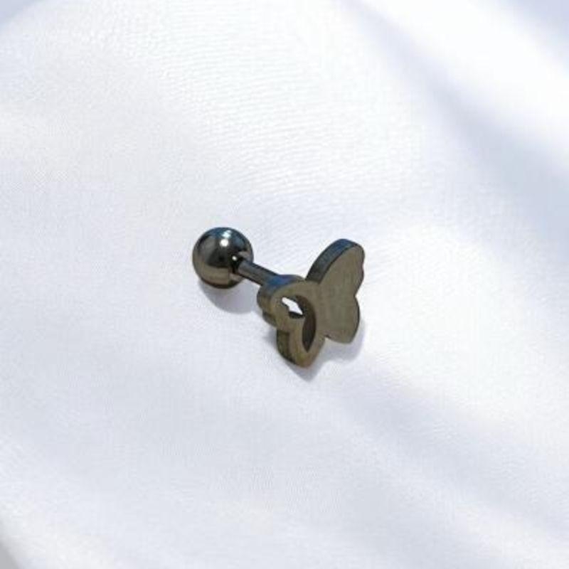 Piercing Borboleta Aço Inox