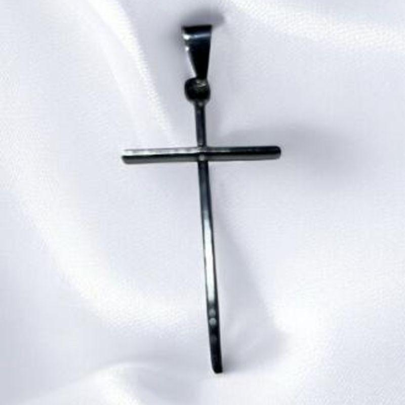Pingente Crucifixo Fino Aço Inox